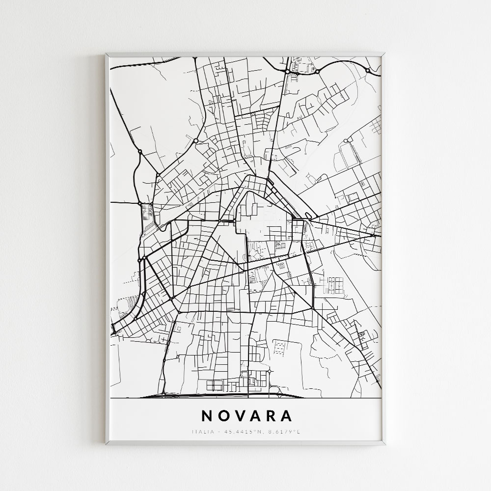 NOVARA – Stampa mappa della città